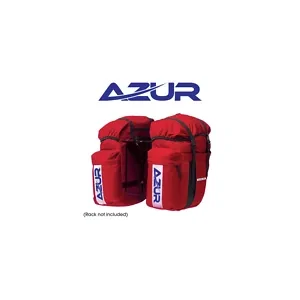 Azur Bike Bicycle Commuting Pannier Rear Bag Red Pair