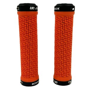 JetBlack Pin Lock On Grips Orange/Black Rings