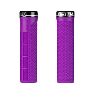 Deity Lockjaw Single Clamp Lock On Grips - Purple