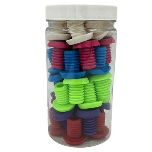 Jetblack Grip End Plugs Push In Non-Lock Mixed (Jar of 30)