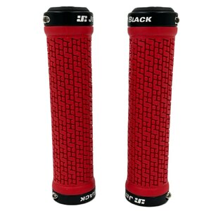 JetBlack Pin Lock On Grips Red/Black Rings