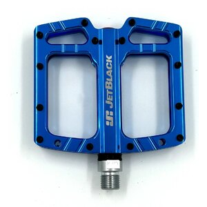 JetBlack Ultralite MTB Pedals Low Profile – Sealed Bearings Cromo Axle Blue