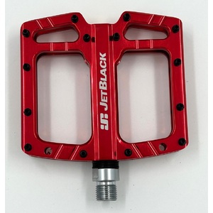 JetBlack Ultralite MTB Pedals Low Profile – Sealed Bearings Cromo Axle Red