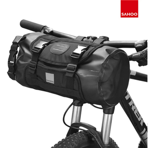 Sahoo Handlebar Bag - Waterproof 3-7Litre - Roll top design - 40x15cm - Secure Bar Mount