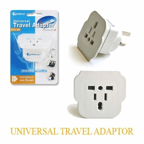 Sansai Uk Us Eu Asia To Au Wall Outlet Power Travel Adapter (Stv-8N)