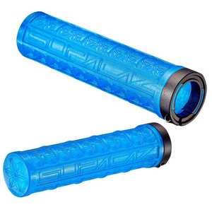 Supacaz Grizips Mountain Bike Grips Neon Blue