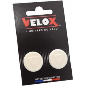 VeloX Handlebar End Plugs - Pair - White