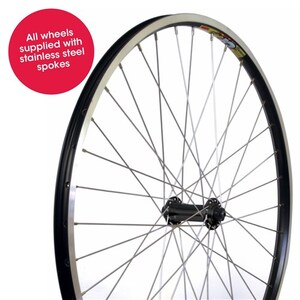 Wheel - 27.5" MTB Alloy  Front - Black Rim - Silver Spokes