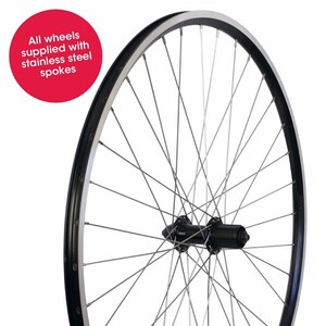 Wheel - 27.5" MTB Alloy 8 Speed Rear - Black Rim - Silver Spokes