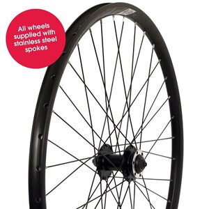 Wheel - 26" Front Alloy Disc - Black Rim - Black Spokes